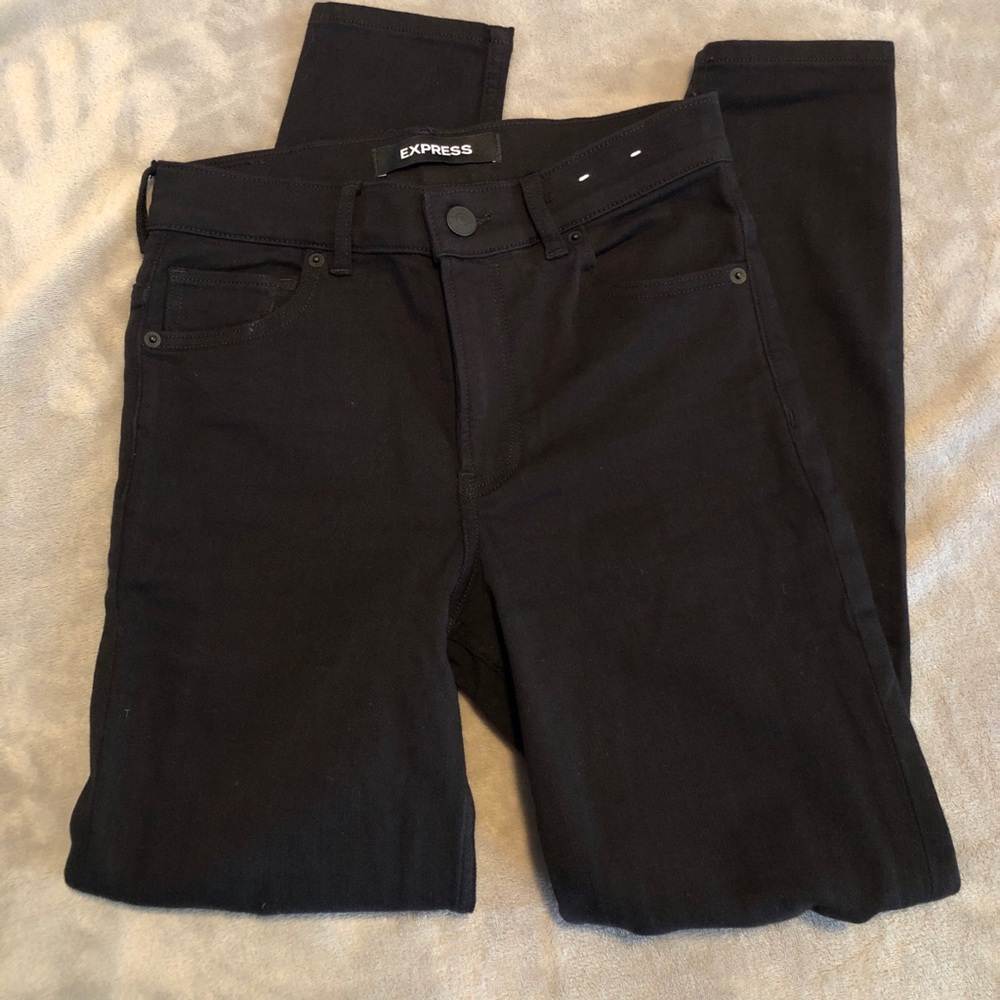 EXPRESS black ripped jeggings